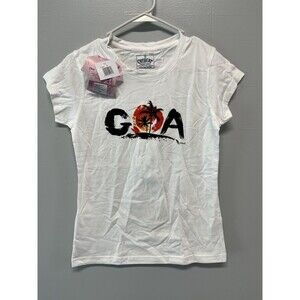 Offbeat Women's White Graphic Print Super Fine Cotton T-Shirt S